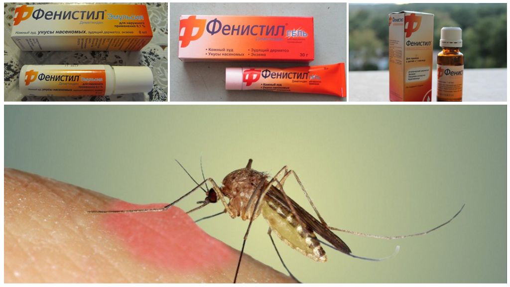 Gel Fenistil de picadas de mosquito: instruções, opiniões e análogos